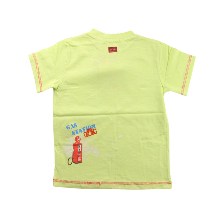 A Green Short Sleeve T Shirts from Deux par Deux in size 4T for boy. (Back View)