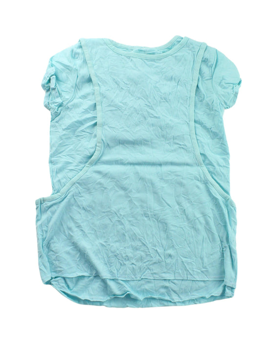 A Blue Short Sleeve Tops from Deux par Deux in size 4T for girl. (Back View)
