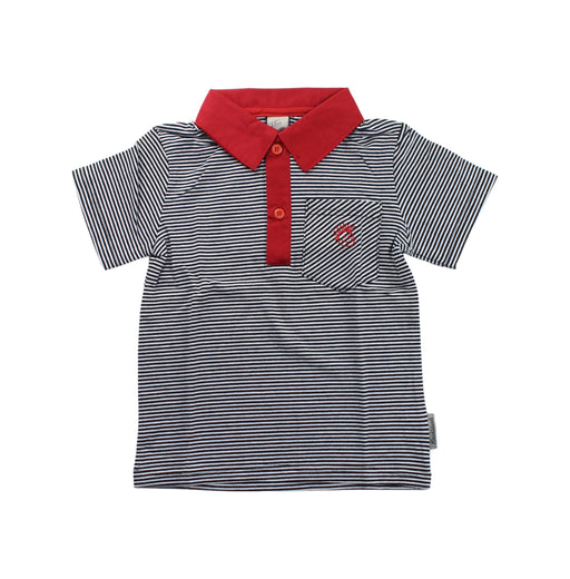 A Black Short Sleeve Polos from Knuckleheads in size 2T for boy. (Front View)