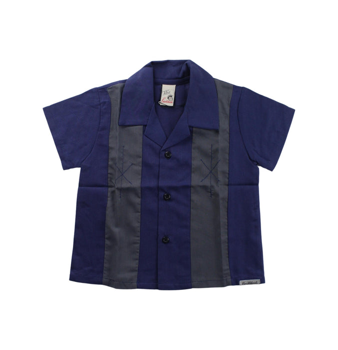 A Blue Short Sleeve Shirts from Knuckleheads in size 3T for boy. (Front View)