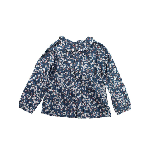 A Blue Long Sleeve Shirts from Jacadi in size 5T for girl. (Front View)