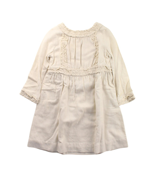 A White Long Sleeve Dresses from Bonpoint in size 4T for girl. (Front View)