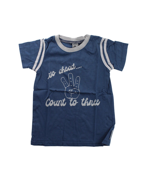 A Blue Short Sleeve T Shirts from Knuckleheads in size 5T for boy. (Front View)