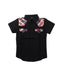 A Black Short Sleeve Shirts from Knuckleheads in size 5T for boy. (Front View)