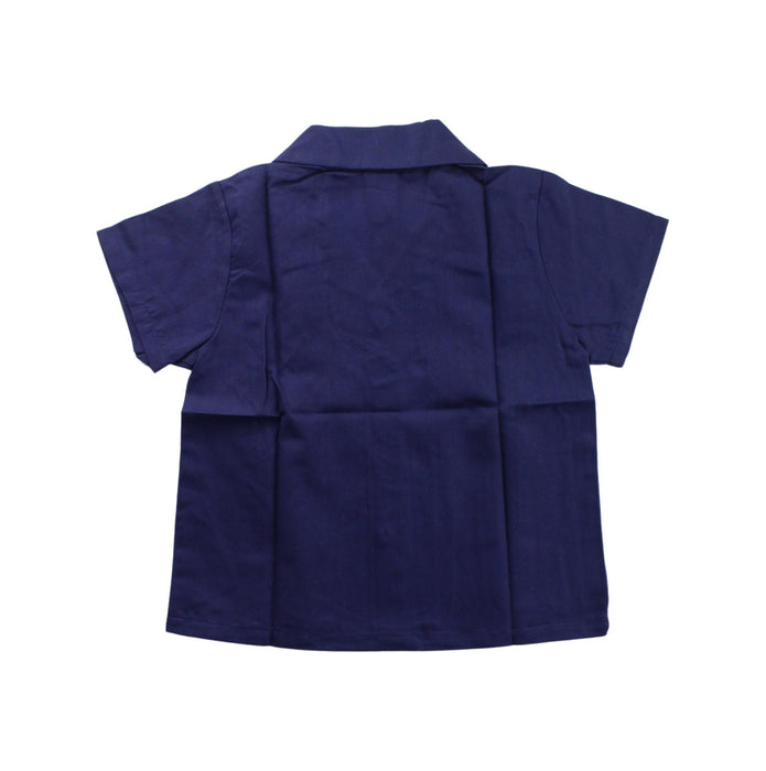A Blue Short Sleeve Shirts from Knuckleheads in size 5T for boy. (Back View)