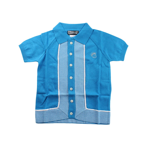 A Blue Short Sleeve Shirts from Knuckleheads in size 2T for boy. (Front View)