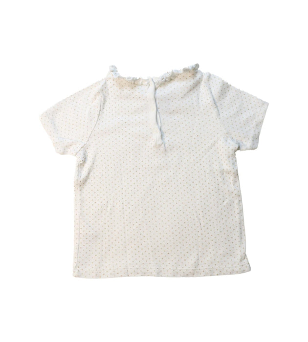A White Short Sleeve Tops from Petit Bateau in size 2T for girl. (Back View)