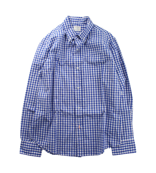 A Blue Long Sleeve Shirts from Crewcuts in size 12Y for boy. (Front View)