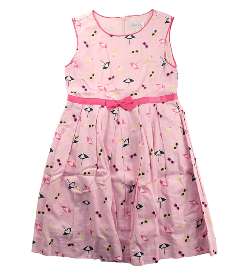A Pink Sleeveless Dresses from Rachel Riley in size 6T for girl. (Front View)