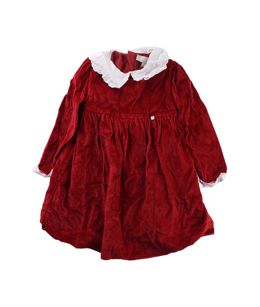 A Red Long Sleeve Dresses from Purete du... Bebe in size 3T for girl. (Front View)