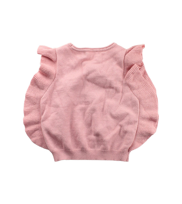 A Pink Short Sleeve Tops from Momonittu in size 2T for girl. (Back View)
