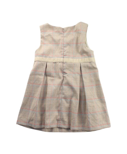 A Beige Sleeveless Dresses from Chickeeduck in size 18-24M for girl. (Back View)