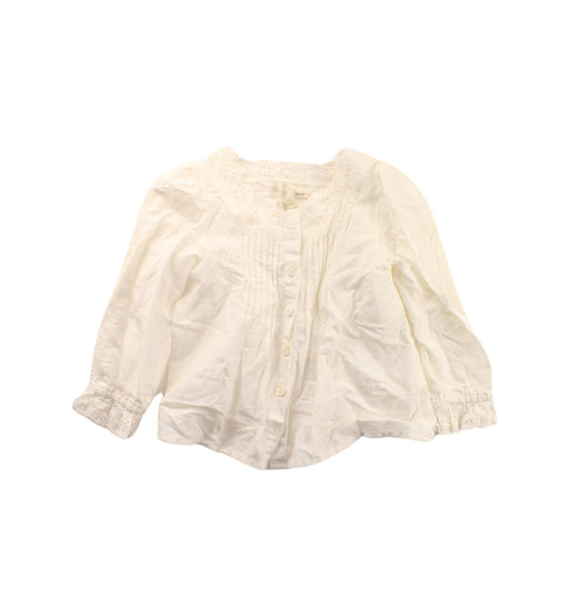 A White Long Sleeve Shirts from Little Cotton Clothes in size 2T for girl. (Front View)