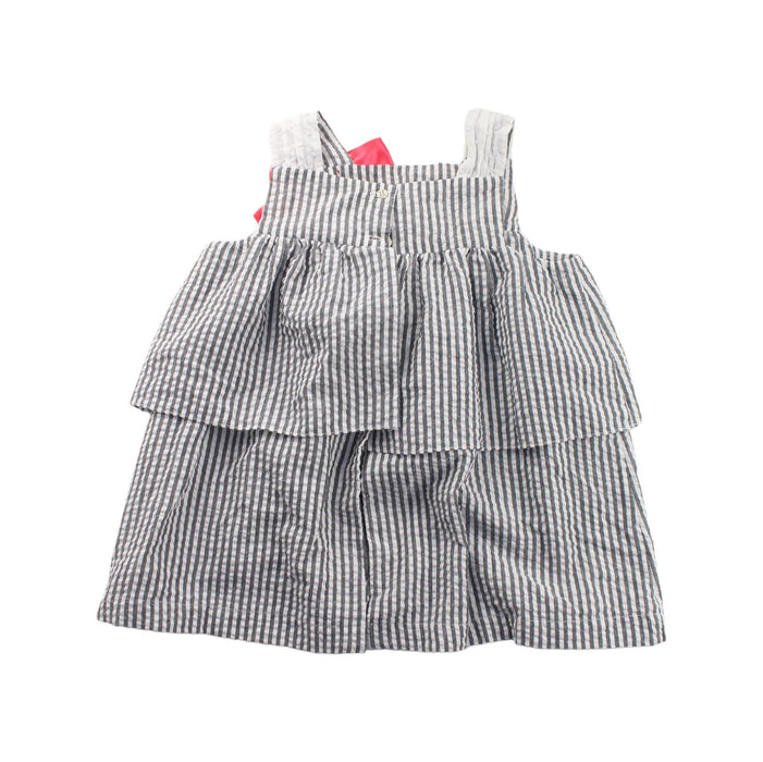 A Grey Sleeveless Dresses from Nanos in size 2T for girl. (Back View)