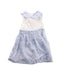 A Blue Sleeveless Dresses from Laranjinha in size 2T for girl. (Front View)