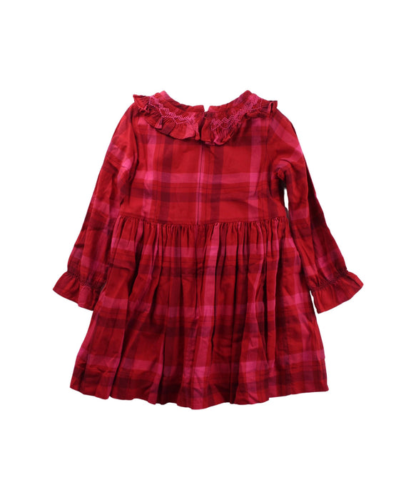 A Red Long Sleeve Dresses from Jacadi in size 3T for girl. (Back View)
