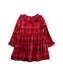 A Red Long Sleeve Dresses from Jacadi in size 3T for girl. (Back View)