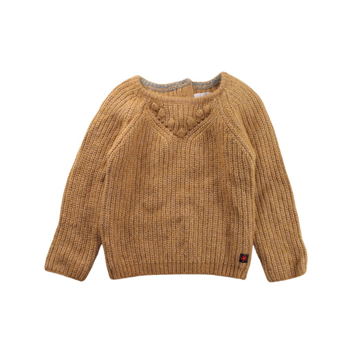 A Brown Knit Sweaters from Cadet Rousselle in size 3T for girl. (Front View)