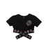 A Black Short Sleeve T Shirts from GCDS in size 4T for girl. (Front View)