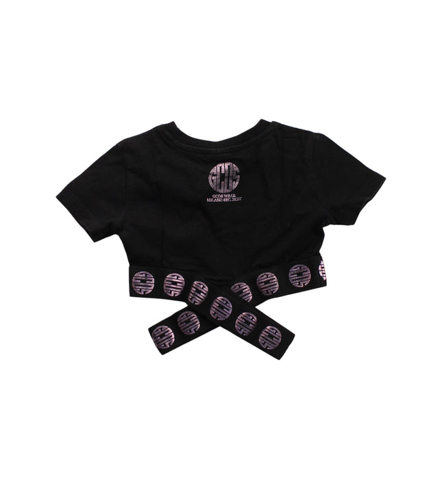 A Black Short Sleeve T Shirts from GCDS in size 4T for girl. (Back View)