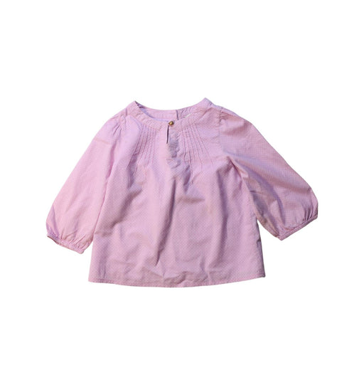 A Pink Long Sleeve Tops from PONEY in size 4T for girl. (Front View)