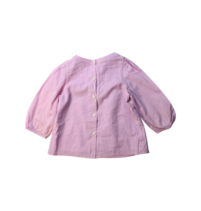 A Pink Long Sleeve Tops from PONEY in size 4T for girl. (Back View)