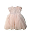 A Peach Short Sleeve Dresses from Monnalisa in size 12-18M for girl. (Back View)