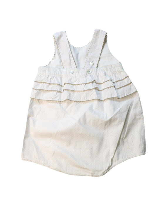 A White Sleeveless Bodysuits from Chateau de Sable in size 12-18M for girl. (Back View)