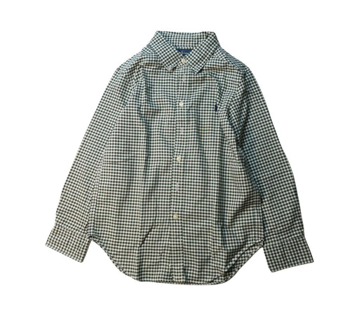 A Green Long Sleeve Shirts from Ralph Lauren in size 8Y for boy. (Front View)