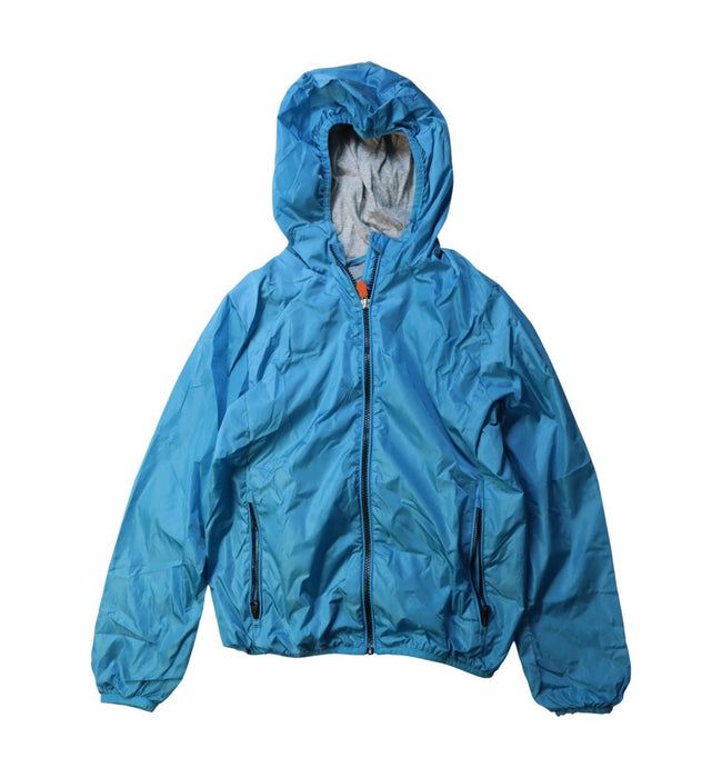 A Blue Lightweight Jackets from Save The Duck in size 10Y for boy. (Front View)