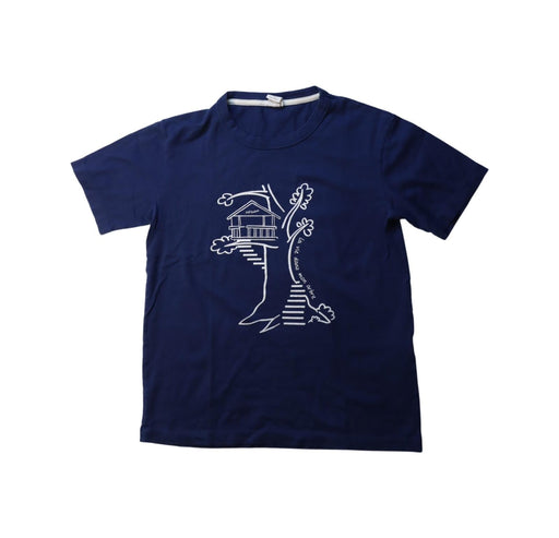 A Blue Short Sleeve T Shirts from Petit Bateau in size 12Y for boy. (Front View)