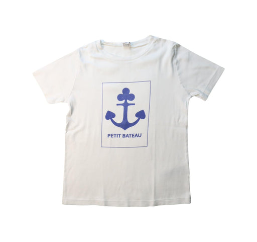 A White Short Sleeve T Shirts from Petit Bateau in size 10Y for girl. (Front View)