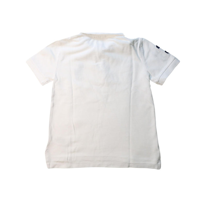 A White Short Sleeve Polos from Ralph Lauren in size 7Y for boy. (Back View)