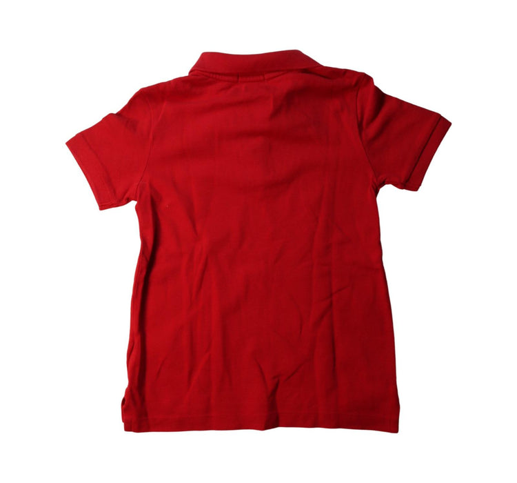 A Red Short Sleeve Polos from Polo Ralph Lauren in size 7Y for boy. (Back View)
