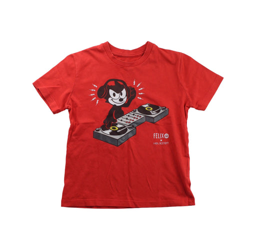 A Red Short Sleeve T Shirts from Neil Barrett Kids in size 6T for boy. (Front View)