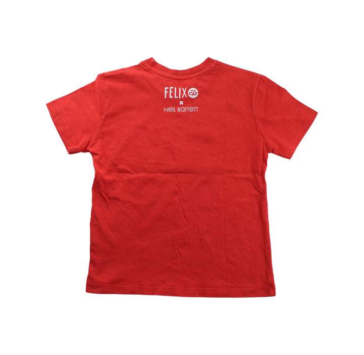 A Red Short Sleeve T Shirts from Neil Barrett Kids in size 6T for boy. (Back View)