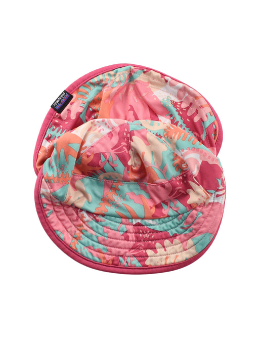 A Pink Sun Hats from Patagonia in size 5T for girl. (Front View)