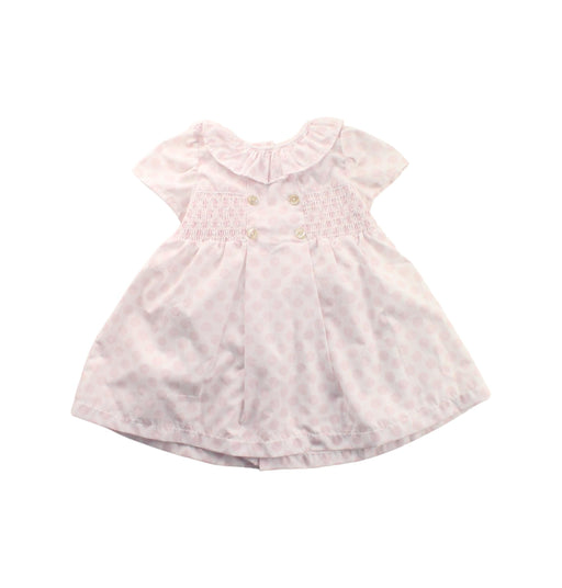 A Pink Short Sleeve Dresses from Babidu in size 3-6M for girl. (Front View)