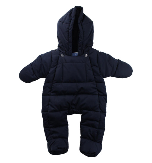 A Blue Snowsuits from Jacadi in size 0-3M for boy. (Front View)