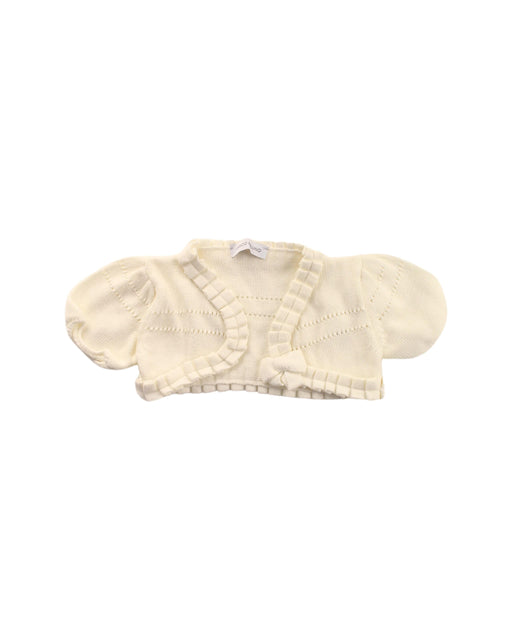 A White Cardigans from I Pinco Pallino in size 6-12M for girl. (Front View)