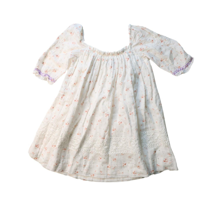 A Multicolour Short Sleeve Dresses from Velveteen in size 2T for girl. (Back View)
