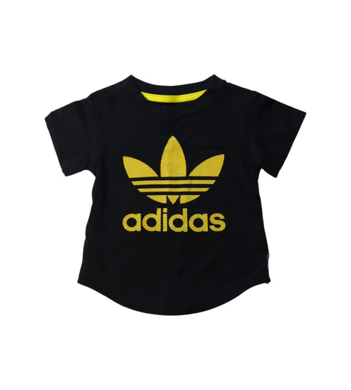 A Black Short Sleeve T Shirts from Adidas in size 3-6M for girl. (Front View)