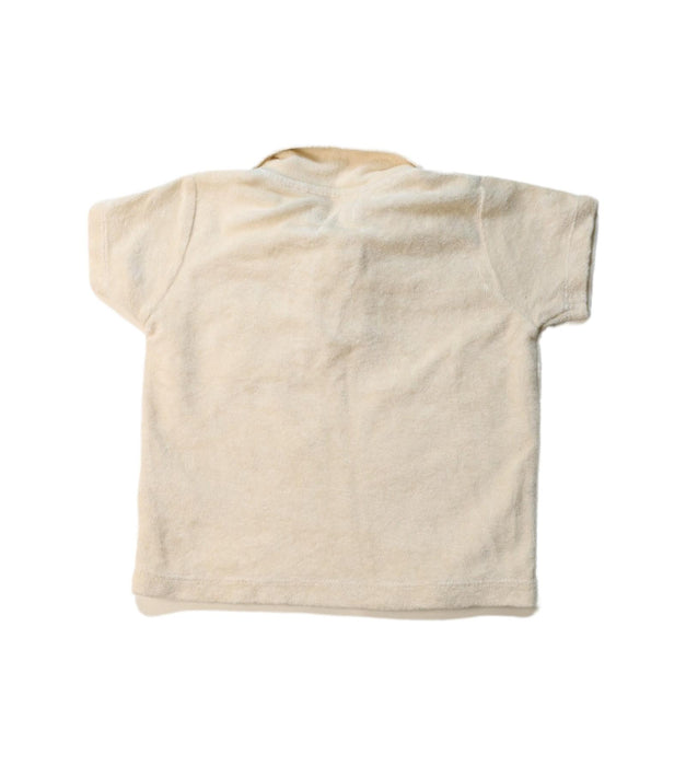 A Ivory Short Sleeve Polos from Emile et Ida in size 6-12M for boy. (Back View)