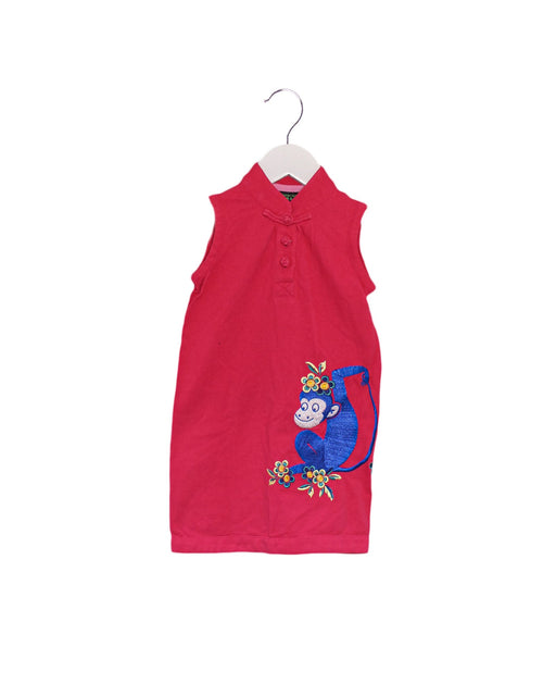A Pink Sleeveless Dresses from Shanghai Tang in size 2T for girl. (Front View)