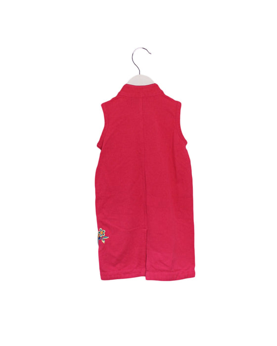 A Pink Sleeveless Dresses from Shanghai Tang in size 2T for girl. (Back View)