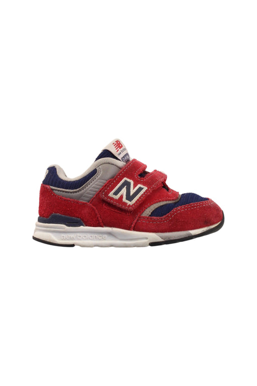 A Red Sneakers from New Balance in size 18-24M for boy. (Front View)