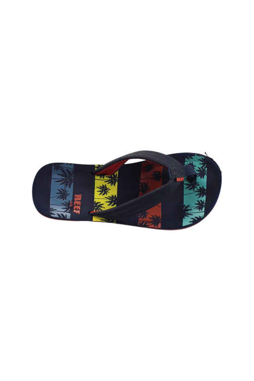 A Blue Flip Flops from Reef in size 9Y for boy. (Front View)