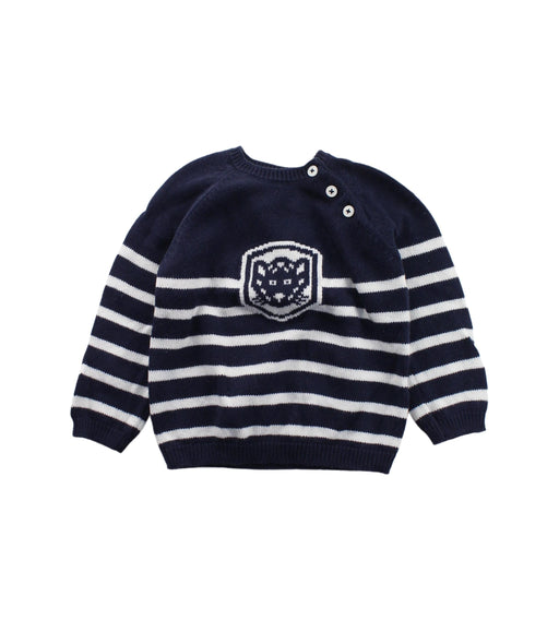 A Blue Knit Sweaters from Petit Bateau in size 2T for boy. (Front View)