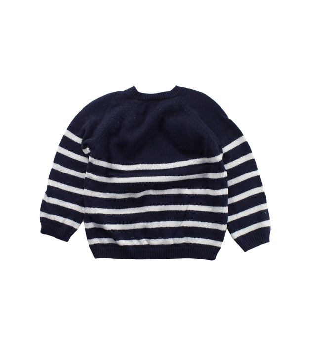 A Blue Knit Sweaters from Petit Bateau in size 2T for boy. (Back View)