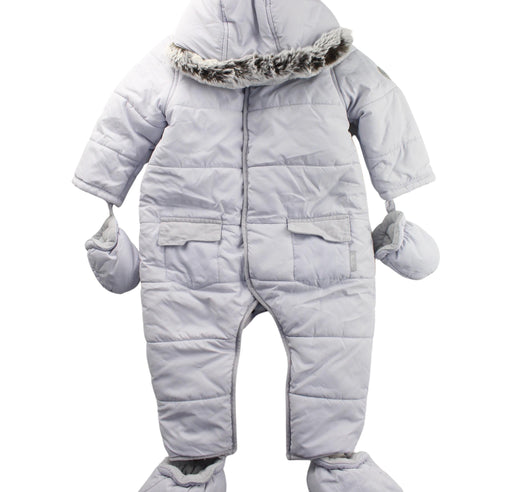 A White Snowsuits from Silver Cross in size 12-18M for neutral. (Front View)